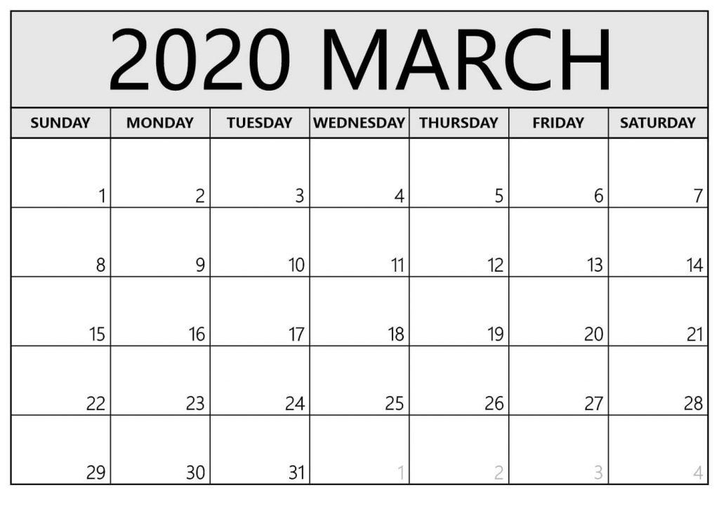 Printable Calendar March 2020 Editable Landscape Pdf - vrogue.co