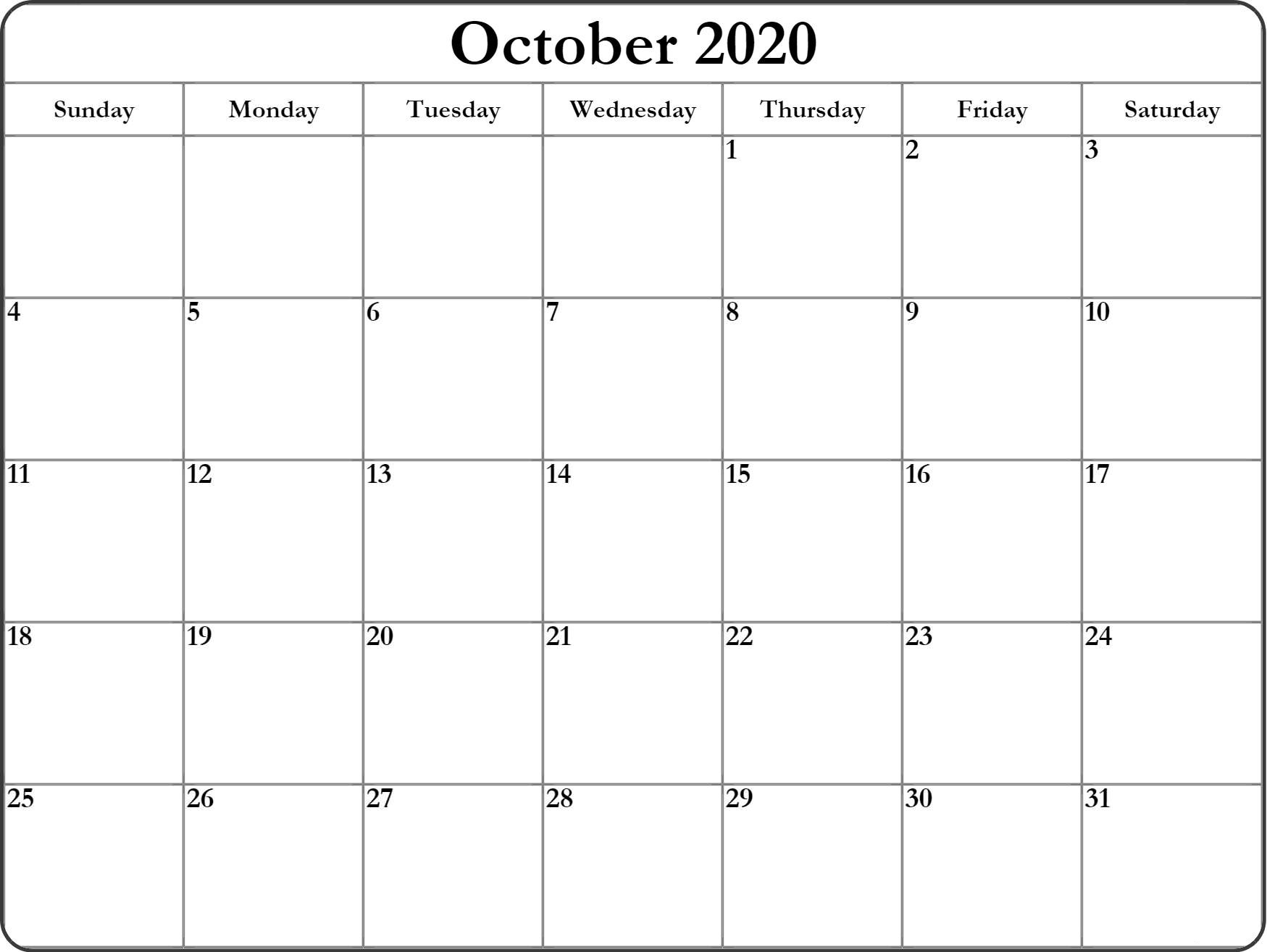 Editable October Calendar 11 Printable Blank With Notes Wishes Images